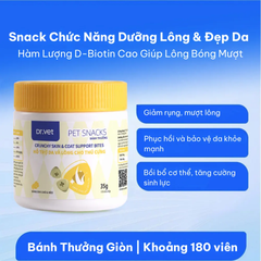 Snack cho thú cưng hỗ trợ da lông khỏe mượt Dr.Vet