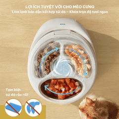 Máy cho chó mèo ăn pate tự động làm lạnh UBPet F21 - Bảo quản pate 24h