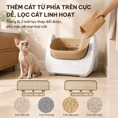 Máy dọn vệ sinh mèo tự động HELIPET Open Top Basic