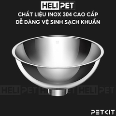 Bát ăn đôi inox chống gù cho chó mèo PETKIT