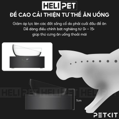 Bát ăn đôi inox chống gù cho chó mèo PETKIT