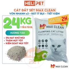 Cát đất sét Max Clean - Hương táo - Vón nhanh, ít bụi