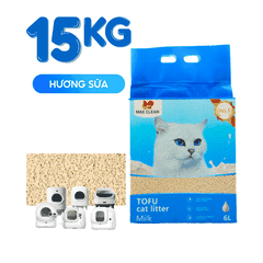 Cát đậu nành Max Clean hạt nhuyễn - Hương sữa