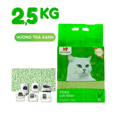 Cát đậu nành Max Clean hạt nhuyễn - Hương trà xanh