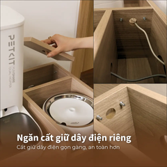 Kệ Gỗ Máy Ăn, Máy Lọc Nước Cho Chó Mèo HELIPET Chống Gù