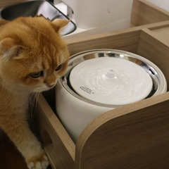 Kệ Gỗ Máy Ăn, Máy Lọc Nước Cho Chó Mèo HELIPET Chống Gù