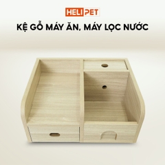 Kệ Gỗ Máy Ăn, Máy Lọc Nước Cho Chó Mèo HELIPET Chống Gù