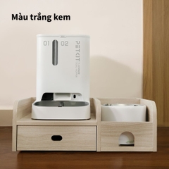 Kệ Gỗ Máy Ăn, Máy Lọc Nước Cho Chó Mèo HELIPET Chống Gù