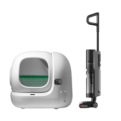 Combo máy dọn vệ sinh Petkit và máy hút bụi lau sàn Dreame