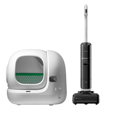 Combo máy dọn vệ sinh Petkit và máy hút bụi lau sàn Dreame