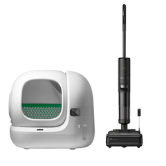 Combo máy dọn vệ sinh Petkit và máy hút bụi lau sàn Dreame