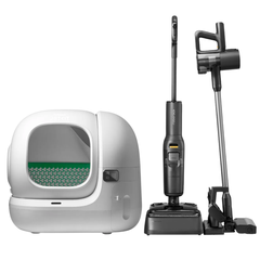 Combo máy dọn vệ sinh Petkit và máy hút bụi lau sàn Roborock