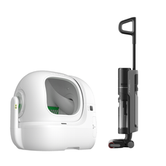 Combo máy dọn vệ sinh Petkit và máy hút bụi lau sàn Dreame