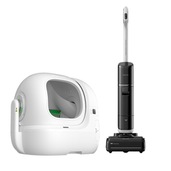 Combo máy dọn vệ sinh Petkit và máy hút bụi lau sàn Dreame