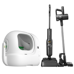 Combo máy dọn vệ sinh Petkit và máy hút bụi lau sàn Roborock