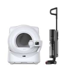 Combo máy dọn vệ sinh Petkit và máy hút bụi lau sàn Dreame