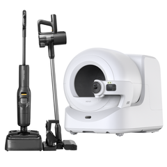 Combo máy dọn vệ sinh Petkit và máy hút bụi lau sàn Roborock