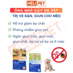 Thuốc nhỏ gáy trị ve rận và giun DR.VET cho mèo