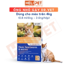 Thuốc nhỏ gáy trị ve rận và giun DR.VET cho mèo
