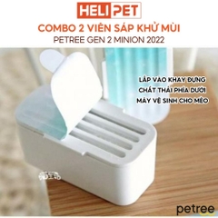 Combo 2 viên sáp khử mùi máy dọn vệ sinh cho mèo Petree