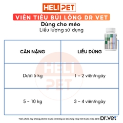 Viên tiêu búi lông cho mèo DR.VET (180 viên)