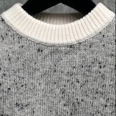 Thom Browne Donegal Mohair Contrast Framing 4-Bar Oversized Pullover