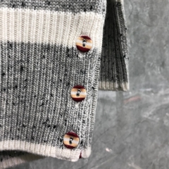 Thom Browne Donegal Mohair Contrast Framing 4-Bar Oversized Pullover