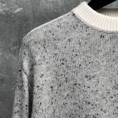 Thom Browne Donegal Mohair Contrast Framing 4-Bar Oversized Pullover