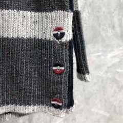 Thom Browne Donegal Mohair Contrast Framing 4-Bar Oversized Pullover