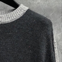 Thom Browne Donegal Mohair Contrast Framing 4-Bar Oversized Pullover