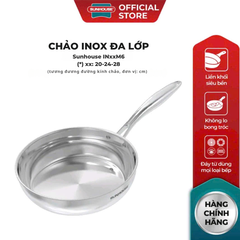 Chảo Inox đa lớp Sunhouse IN20M6/IN24M6/IN28M6