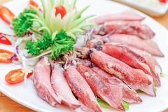 Mực xôi hấp