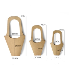 Set 5 cái túi giấy kraft cắm hoa, túi giấy đựng hoa, gói hoa, cây cảnh, quà tặng