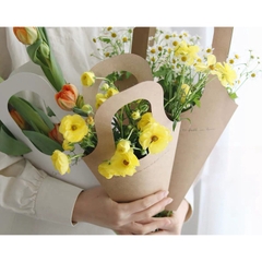 Set 5 cái túi giấy kraft cắm hoa, túi giấy đựng hoa, gói hoa, cây cảnh, quà tặng