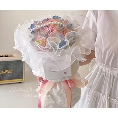 Cuộn vải voan sóng gói hoa, trang trí 28cm x 4m
