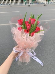 Cuộn vải voan sóng gói hoa, trang trí 28cm x 4m