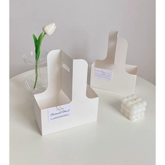 Set 10 cái túi kraft 2 ngăn đựng hoa, nước uống, gói hoa làm quà tặng