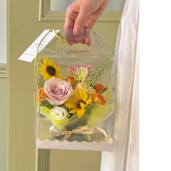 Set 5 hộp mica đế trắng ren đựng bánh kem, hộp đựng hoa, trái cây, quà tặng