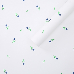 Xấp 20 tờ giấy gói hoa họa tiết hoa tulip chống thấm nước, giấy dày đứng form