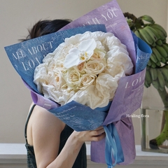 Xấp 10 tờ giấy gói hoa in hình xu hướng mới phong cách Hàn Quốc