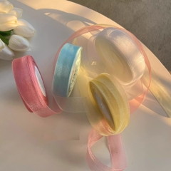 Nguyên cuộn 45m ruy băng lụa xước bản rộng 2cm