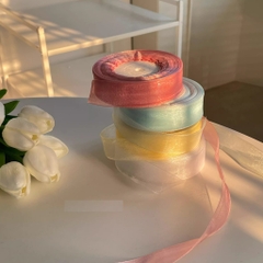 Nguyên cuộn 45m ruy băng lụa xước bản rộng 2cm