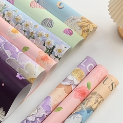 Xấp 10 tờ giấy gói hoa in hình xu hướng mới
