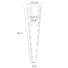 Xấp 20 túi kiếng đựng cành hoa nhiều màu viền sóng in chữ Love You