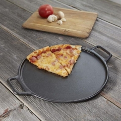 Chảo gang nướng Lodge đáy phẳng hai quai - 35.56cm