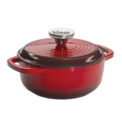 Nồi gang tráng men Lodge màu đỏ