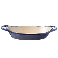 Khay gang tráng men Lodge màu xanh đen