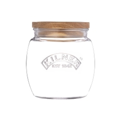 Kilner - Hũ thủy tinh bầu nắp gỗ Acacia