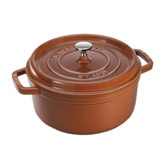 Nồi gang tròn STAUB màu nâu vàng