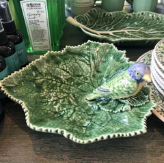 Bordallo - Leaves - Đĩa Lá Chim Sẻ Xanh - 19cm